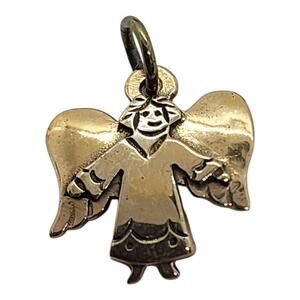 Vintage Jeep Collins Brass Angel Pendant Charm Religious Gift New in Box & Card